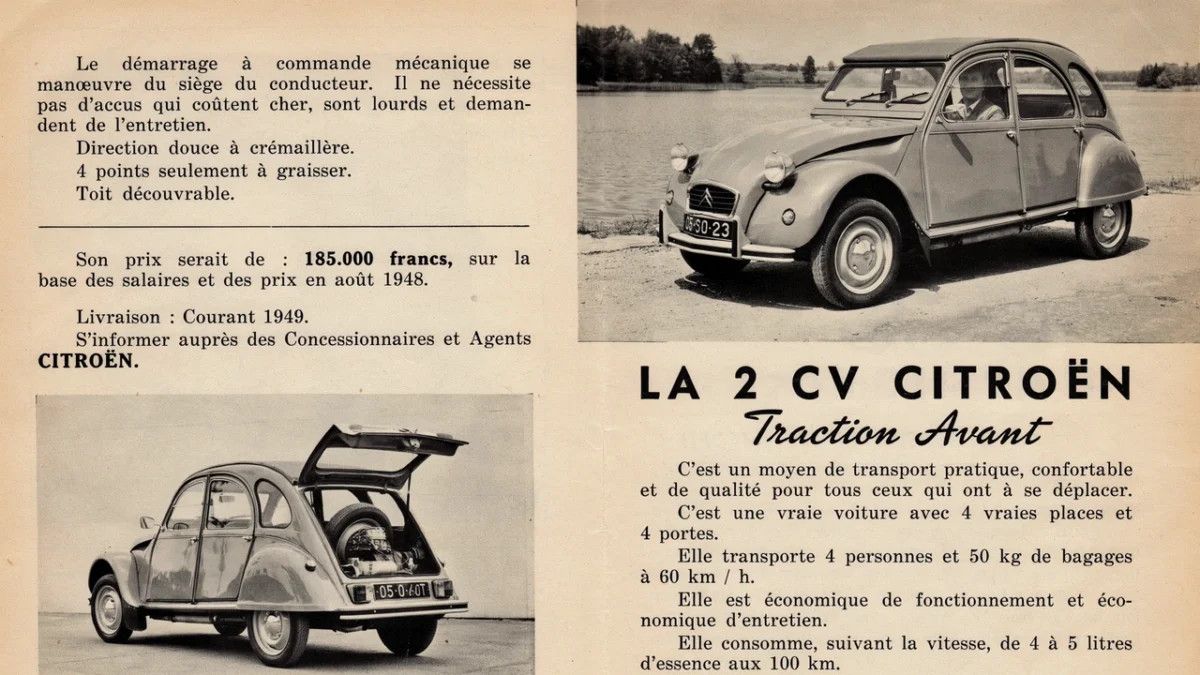cahier des charges fou qui a donné naissance à la 2CV